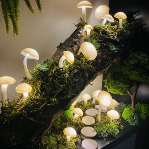 Lumină de dispoziție cu ciuperci iluminate - lampă cu ciuperci -  - Artynos.ro
