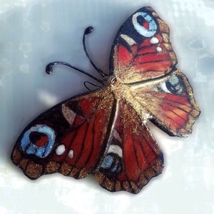 Clemă de păr franceză: molie Popeye pictată manual în tiffany - îmbrăcăminte și modă - accesorii păr - clemă de păr și ac de păr - Artynos.ro