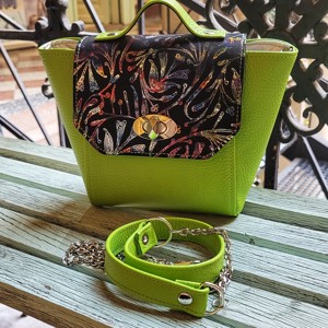 MINI city Holo greenery - geanta de umar din piele de vaca, , , ARTYNOS