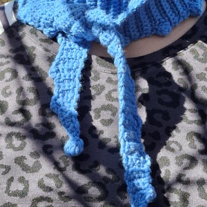 Esarfa skinny crosetata, lana merino moale - Artynos.ro