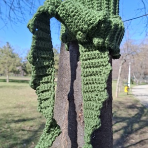 Eșarfă skinny croșetată, lână merino moale - îmbrăcăminte și modă - eșarfe, pălării, fularuri - eșarfe - Artynos.ro