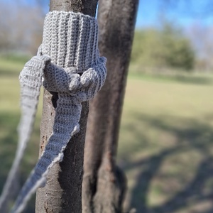Eșarfă skinny croșetată, lână merino moale - îmbrăcăminte și modă - eșarfe, pălării, fularuri - eșarfe - Artynos.ro