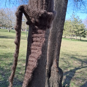 Eșarfă skinny croșetată, lână merino+mohair cu mătase moale - îmbrăcăminte și modă - eșarfe, pălării, fularuri - eșarfe - Artynos.ro