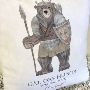 Ursuleț de pluș Viking pentru botez, pernă suvenir cadou de naștere a ursulețului cu detalii unice, pentru botez, decor  - casă & stil de viață - textile de casă - perne - Artynos.ro