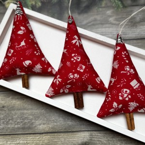 Pom de pin ornament de Craciun cu bete de scortisoara / set de 3/, , , ARTYNOS