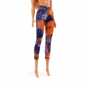 Colanți capri transparenți cu imprimeu floral, ciorapi � ținută pentru păpuși de tip Barbie (b003vr) -  - Artynos.ro