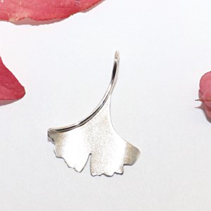 Ginkgo biloba, pandantiv din argint mat pentru femei (EGK.10), , , ARTYNOS