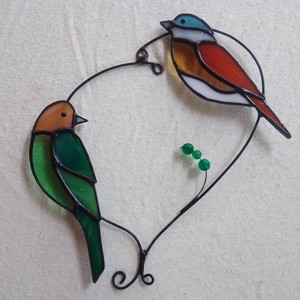 MADARKÁK TIFFANY Suncatcher / fereastră decor pentru iubitorii de natură - casă & stil de viață - accesorii pentru decorat casa - decorațiuni de geam și decorațiuni de ușă  - decor ferestre și autocolant pentru geam - Artynos.ro