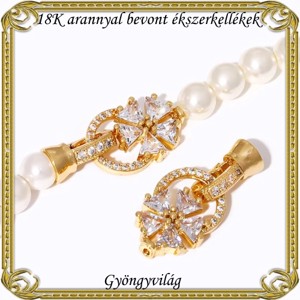 Închizătoare pentru bijuterii placată cu aur de 18K: închizătoare pentru lanț ABLK 02 -  - Artynos.ro