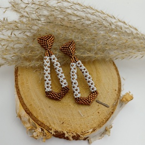 Cercei - 3D - bronz sidef/ivory - bijuterii - cercei - cercei și ornamente pentru urechi - Artynos.ro