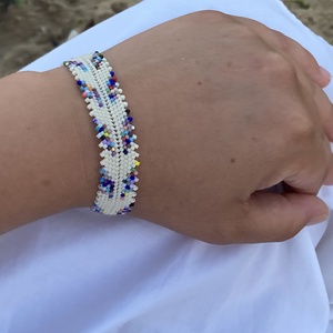 Bratara din margele de sticla - mosaic spots - bijuterii - brățări - brățară cu mărgele - Artynos.ro