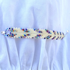Bratara din margele de sticla - mosaic spots - bijuterii - brățări - brățară cu mărgele - Artynos.ro