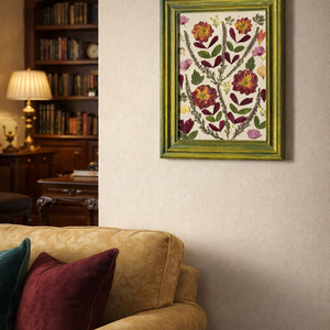 Tablou Handmade cu Flori Presate  in Rama de Lemn Reconditionat, Casa & Stil de viata, Decoratiuni de casa, Accesorii florale, Buchete de flori, Aranjament de flori, ARTYNOS