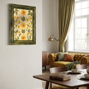 Tablou handmade cu flori presate in rama patinata, Casa & Stil de viata, Decoratiuni de casa, Accesorii florale, Buchete de flori, Aranjament de flori, ARTYNOS