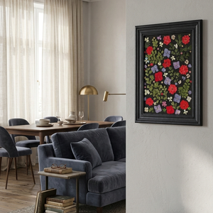 Herbar Premium Midnight Botanical � Compoziție Florală în Ramă Neagră - casă & stil de viață - decorațiuni de casă - accesorii florale - buchete de flori - Artynos.ro