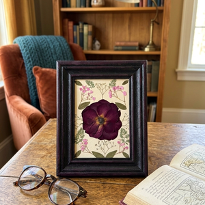 Tablou Botanic Handmade – Compozitie cu Trandafir Burgundy si Flori Presate, Casa & Stil de viata, Decoratiuni de casa, Accesorii florale, Buchete de flori, Aranjament de flori, Compozitie si Materiale
Elemente Vegetale: Tabloul este realizat din plante naturale, recoltate si ..., ARTYNOS