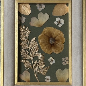 Compozitie Flori Presate Rama Catifea - casă & stil de viață - decorațiuni de casă - accesorii florale - buchete de flori - Artynos.ro