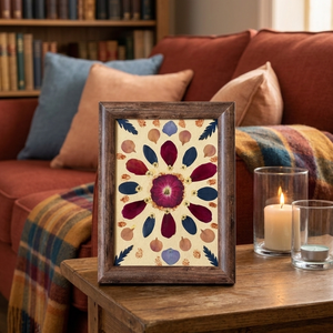 Compozitie Florala Handmade din Elemente Naturale Presatef, Casa & Stil de viata, Decoratiuni de casa, Accesorii florale, Buchete de flori, Aranjament de flori, Aceasta lucrare reprezinta o explorare a simetriei si a formelor organice, fiind realizata manual d..., ARTYNOS