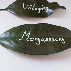 Card de plantare frunze de magnolie nume personalizat card decorativ -  - Artynos.ro