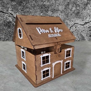 Cutie pentru bani de nuntă unică - accesorii nuntă - amintiri și cadouri de nuntă - cadou nuntă - cutie de nuntă - Artynos.ro