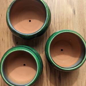 Suport de flori din ceramică verde -  - Artynos.ro