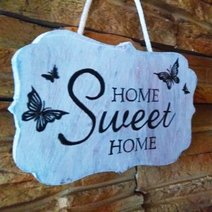 Acasa dulce acasa fluture bun venit bord stil de epoca, , , ARTYNOS