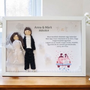 Cadou de nunta - Personalizabil macramé imagine 3D cu cuplu de logodna, , , ARTYNOS
