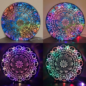 Mandala model curcubeu condus lampă - casă & stil de viață - lămpi și corpuri de iluminat - lampă de ambianță - Artynos.ro