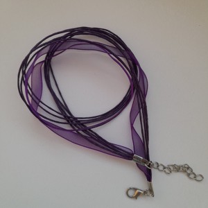 Colier de baza din organza - 5 bucati / pachet - violet inchis, , , ARTYNOS