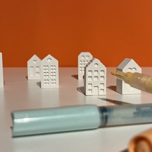 Satul de Crăciun DIY - colorat - crăciun - decorațiuni de crăciun de casă - căsuțe decorative de crăciun - Artynos.ro