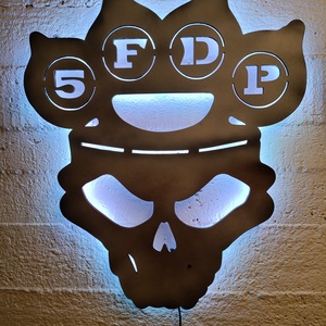 Five Finger Death Punch falikép világítással - casă & stil de viață - accesorii pentru decorat casa - decorațiuni de pereți, decorațiuni suspendate - scrisuri pe perete - Artynos.ro