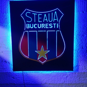 Steaua Bucuresti világító falikép - casă & stil de viață - decorațiuni de casă - decorațiuni de pereți - decorațiuni suspendate - Artynos.ro