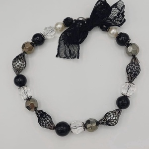 Colier Nocturna Elegance, Bijuterii, Coliere, Coliere din margele, Broderie, ARTYNOS