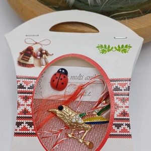 Brosa cu Pasare primavara - bijuterii - mărțișor - Artynos.ro