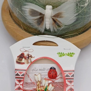 Brosa Ghiocei si gargarita - bijuterii - mărțișor - Artynos.ro