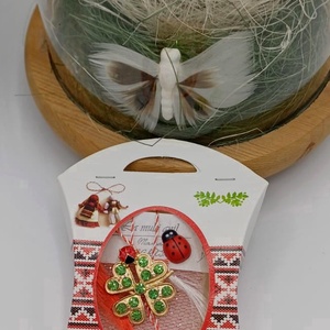 Martisor cu Trifoi cu patru foi si buburuza , Bijuterii, Martisor, Altele, ARTYNOS