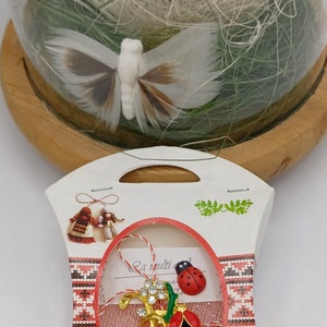 Martisor Floricica si Ghiocel cu buburuza - bijuterii - mărțișor - Artynos.ro