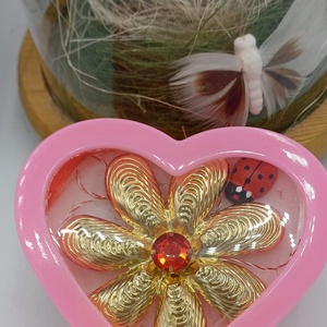 Martisor inel reglabil dupa orice masura cu floare ,de purtat tot anul. - bijuterii - inele - inele cu perle - Artynos.ro