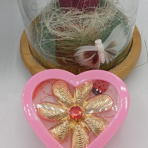 Martisor inel reglabil dupa orice masura cu floare ,de purtat tot anul. - bijuterii - inele - inele cu perle - Artynos.ro