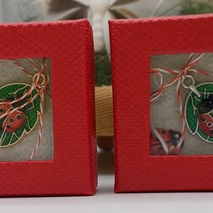 Martisor buburuza din metal cu cutie , Bijuterii, Martisor, Altele, ARTYNOS