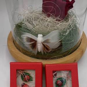 Martisor buburuza din metal cu cutie  - bijuterii - mărțișor - Artynos.ro