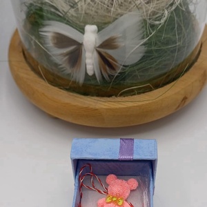 Martisor cu ursulet roz , pentru copii, Bijuterii, Martisor, , ARTYNOS