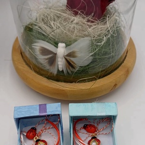 Martisor Gargarita rosie - bijuterii - mărțișor - Artynos.ro