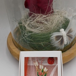 Mărțișor floare ghiocei cu buburuză � simbol al primăverii și norocului - bijuterii - mărțișor - Artynos.ro