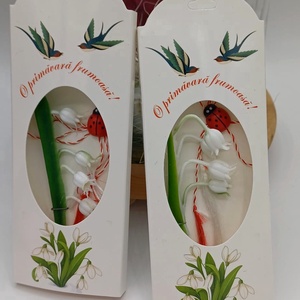 Mărțișor ghiocel cu buburuză � simbol al primăverii - bijuterii - mărțișor - Artynos.ro