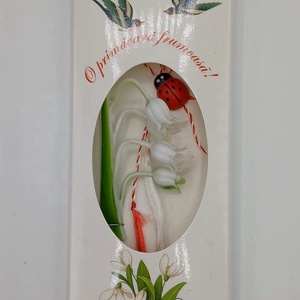 Mărțișor ghiocel cu buburuză � simbol al primăverii - bijuterii - mărțișor - Artynos.ro