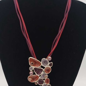 Colier elegant cu pandantiv multicolor � design modern - bijuterii - coliere - coliere cu multiple șiruri - Artynos.ro