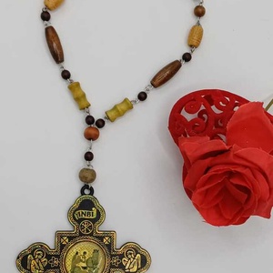 Mătănii de buzunar, lucrate din lemn natural, realizate din mărgele si cruce din plastic, - casă & stil de viață - accesorii religioase - rozariu - Artynos.ro