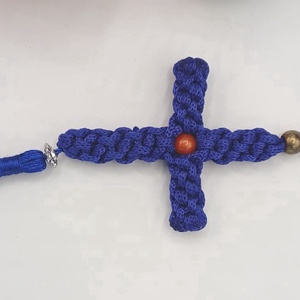 Cruce decorativă din șnur � lucrată manual - casă & stil de viață - accesorii religioase - binecuvântarea casei - Artynos.ro