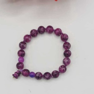 Bratara din piatra naturala, in nuante profunde de mov., Bijuterii, Bratari, Bratari din perle, Confectionarea bijuteriilor, ARTYNOS